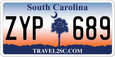 SC license plate ZYP689