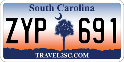 SC license plate ZYP691