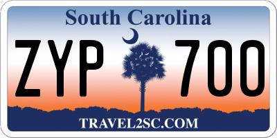 SC license plate ZYP700