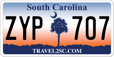 SC license plate ZYP707
