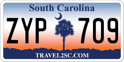 SC license plate ZYP709