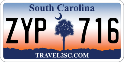 SC license plate ZYP716