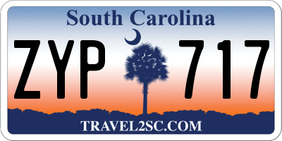 SC license plate ZYP717