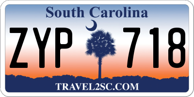 SC license plate ZYP718