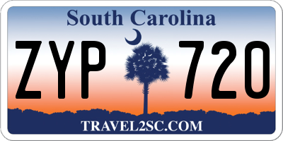 SC license plate ZYP720