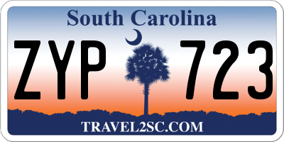 SC license plate ZYP723