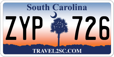 SC license plate ZYP726