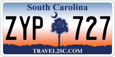 SC license plate ZYP727