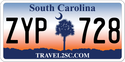 SC license plate ZYP728