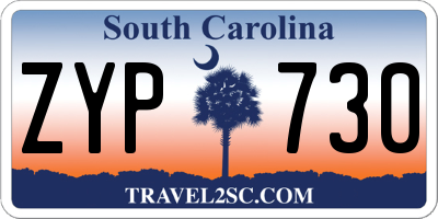 SC license plate ZYP730