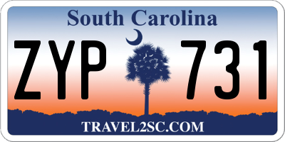 SC license plate ZYP731