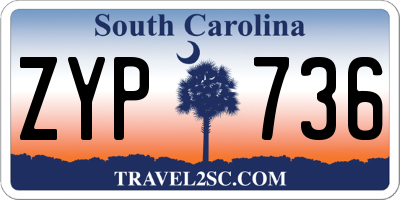 SC license plate ZYP736