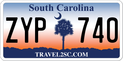 SC license plate ZYP740