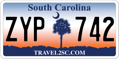 SC license plate ZYP742
