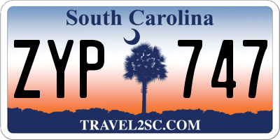 SC license plate ZYP747