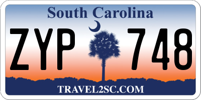 SC license plate ZYP748