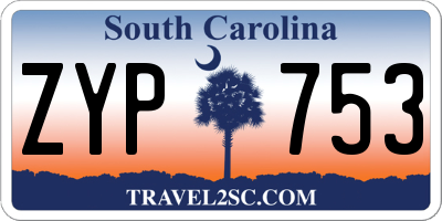 SC license plate ZYP753