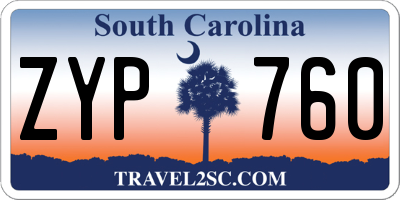 SC license plate ZYP760