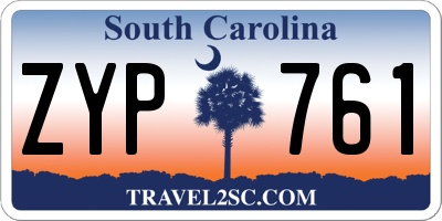 SC license plate ZYP761