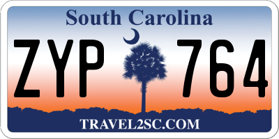 SC license plate ZYP764