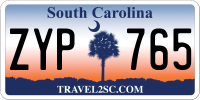 SC license plate ZYP765