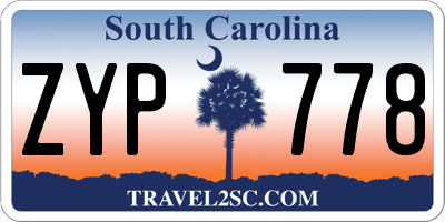 SC license plate ZYP778
