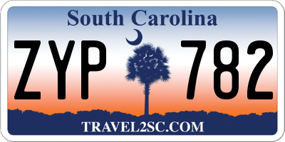 SC license plate ZYP782