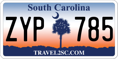 SC license plate ZYP785