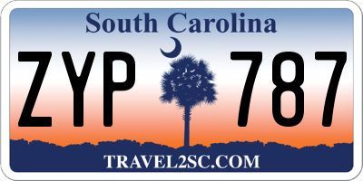 SC license plate ZYP787