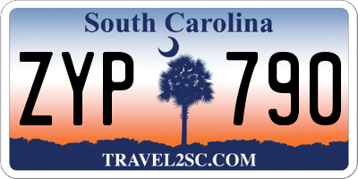 SC license plate ZYP790