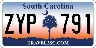 SC license plate ZYP791