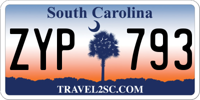 SC license plate ZYP793