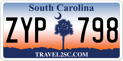 SC license plate ZYP798