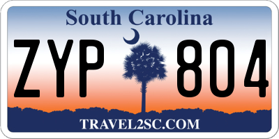 SC license plate ZYP804