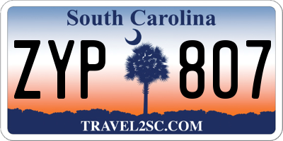 SC license plate ZYP807