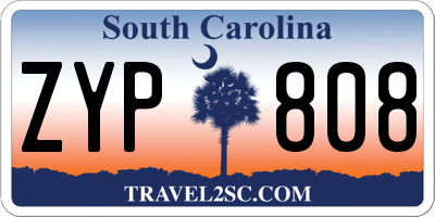 SC license plate ZYP808