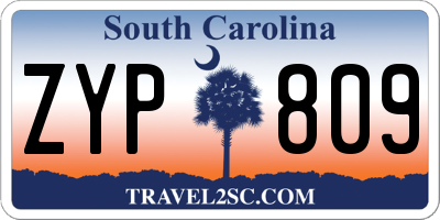 SC license plate ZYP809