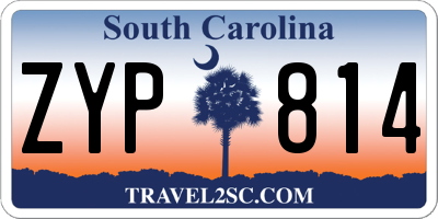 SC license plate ZYP814