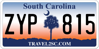 SC license plate ZYP815