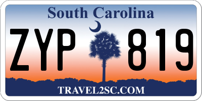SC license plate ZYP819