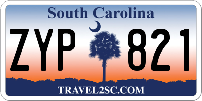 SC license plate ZYP821