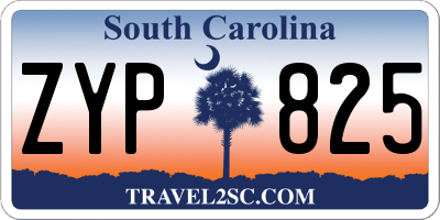 SC license plate ZYP825