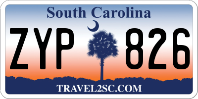 SC license plate ZYP826