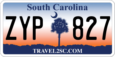 SC license plate ZYP827