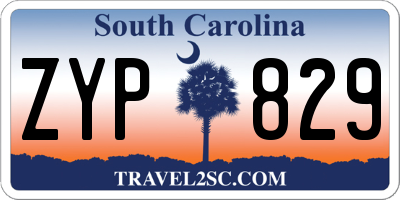 SC license plate ZYP829
