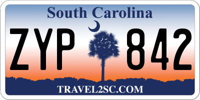 SC license plate ZYP842