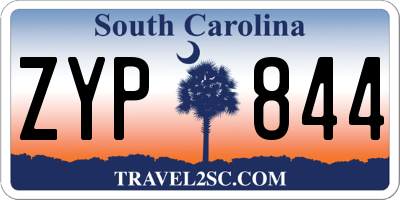 SC license plate ZYP844