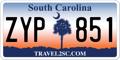 SC license plate ZYP851