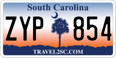 SC license plate ZYP854