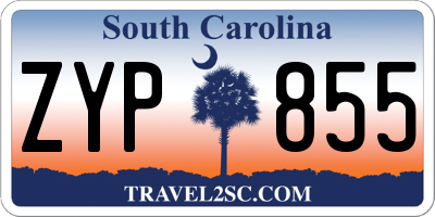 SC license plate ZYP855